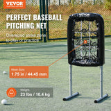VEVOR 9 Hole Baseball Softball Pitching Net 9 Pocket Hitting Practice 21