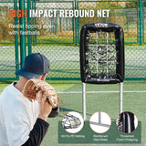VEVOR 9 Hole Baseball Softball Pitching Net 9 Pocket Hitting Practice 21