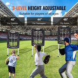 VEVOR 9 Hole Baseball Softball Pitching Net 9 Pocket Hitting Practice 21