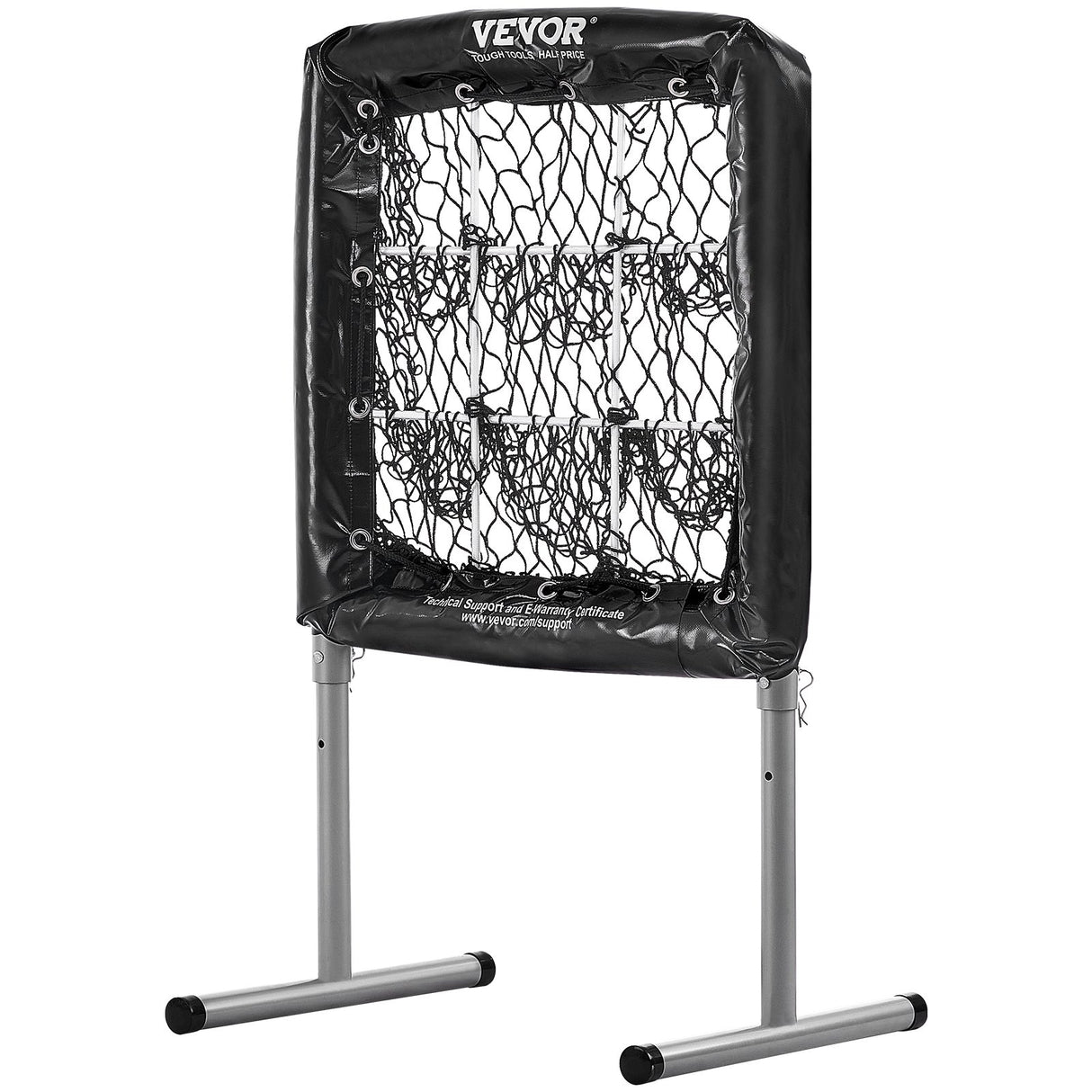 VEVOR 9 Hole Baseball Softball Pitching Net 9 Pocket Hitting Practice 28"x27"