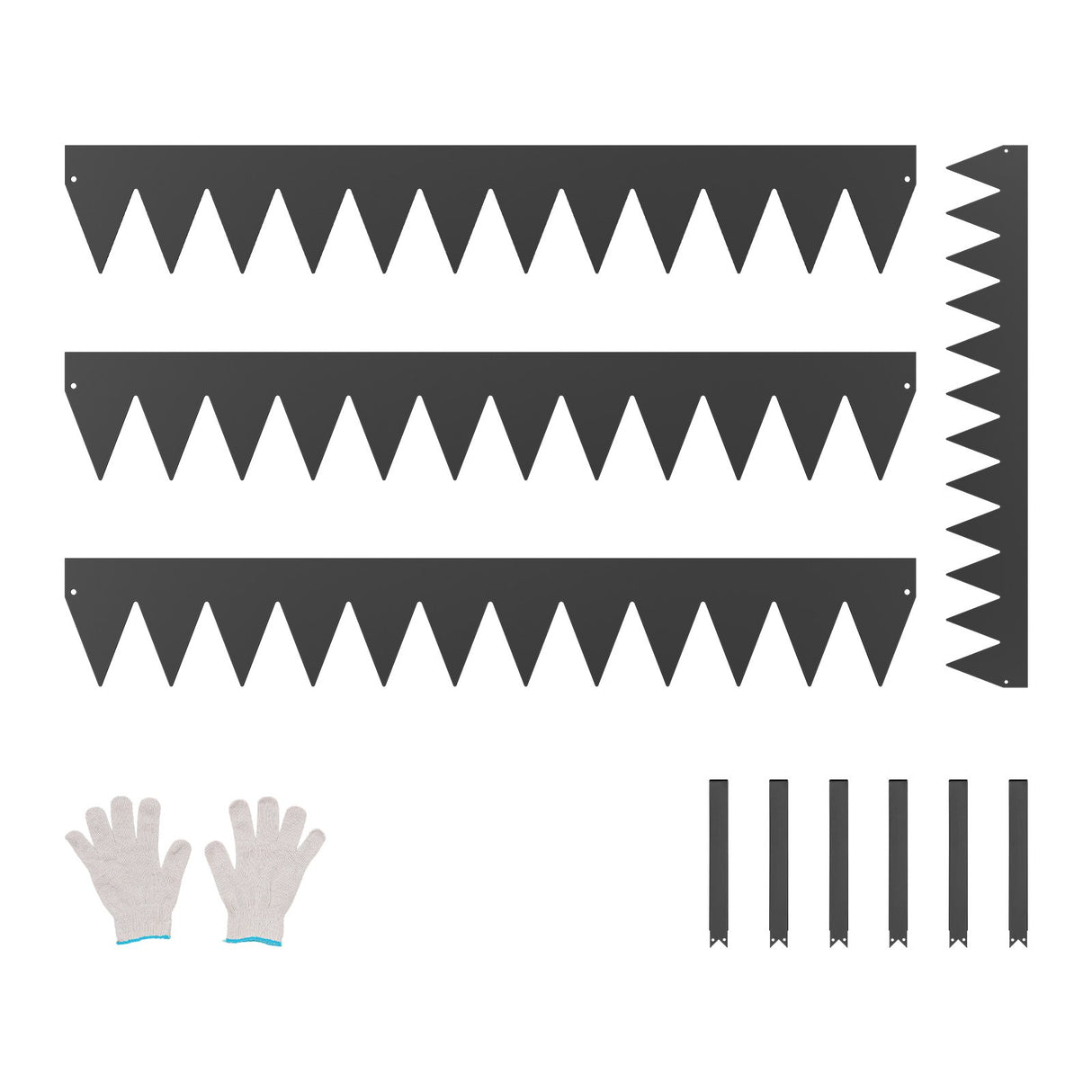 VEVOR Steel Landscape Edging, 4 Packs 40 x 6 in Rust-Resistant Metal Landscape Edging, Bendable Garden Edging Border, Heavy Duty Lawn Edging, Easy-to-Install, Flower Bed Yard Pathway Divider Black