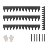 VEVOR Steel Landscape Edging, 4 Packs 40 x 6 in Rust-Resistant Metal Landscape Edging, Bendable Garden Edging Border, Heavy Duty Lawn Edging, Easy-to-Install, Flower Bed Yard Pathway Divider Black