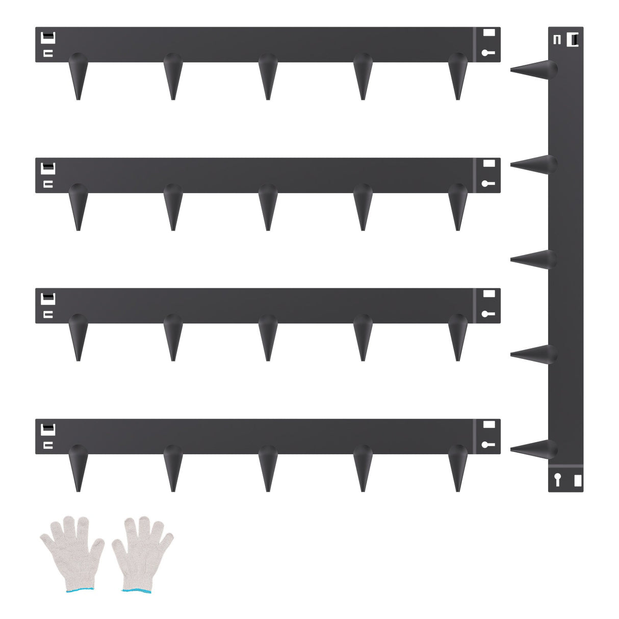 VEVOR Steel Landscape Edging 5 Packs 39 x 3in Rust-Resistant Pathway Divider