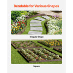 Steel Landscape Edging, 5 Packs 990 x 181 mm Rust-Resistant Metal Landscape Edging, Bendable Garden Edging Border, Heavy Duty Lawn Edging, Easy-to-Install, Flower Bed Yard Pathway Divider Brown