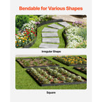 Steel Landscape Edging, 5 Packs 990 x 207 mm Rust-Resistant Metal Landscape Edging, Bendable Garden Edging, image 4