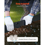 Steel Landscape Edging, 5 Packs 990 x 207 mm Rust-Resistant Metal Landscape Edging, Bendable Garden Edging, image 5
