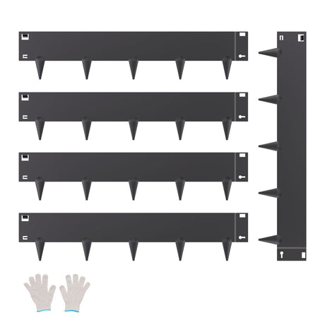 Steel Landscape Edging, 5 Packs 990 x 207 mm Rust-Resistant Metal Landscape Edging, Bendable Garden Edging, image 11