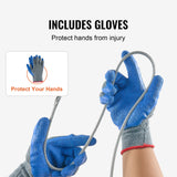 VEVOR Carbon Steel Cable 6.35 mm 7 x 19 Steel Wire Rope 76.2 m Cable Railing - Rear View