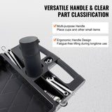 VEVOR Utility Service Cart 2 Shelf 550LBS Heavy Duty Plastic Rolling Utility Cart with 360° Swivel Wheels Medium Lipped Shelf Ergonomic Storage Handle for Warehouse/Garage/Cleaning/Office - Top-Down View