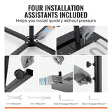 VEVOR Flash Dryer, 16 x 16 inch Flash Dryer for Screen Printing, High Power Silk Screen Printing Dryer with Height Adjustable Stand, 360° Rotation, X-Shaped Base, Steel T-Shirt Curing Machine - Top-Down View