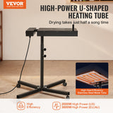 VEVOR Flash Dryer, 18 x 25 inch Flash Dryer for Screen Printing, High Power Silk Screen Printing Dryer with Height Adjustable Stand, 360° Rotation, X-Shaped Base, Steel T-Shirt Curing Machine - Front View