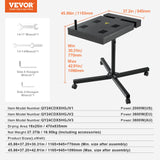 VEVOR Flash Dryer, 18 x 25 inch Flash Dryer for Screen Printing, High Power Silk Screen Printing Dryer with Height Adjustable Stand, 360° Rotation, X-Shaped Base, Steel T-Shirt Curing Machine - Close-Up Angle