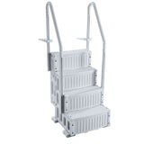 4-Step Grey Robust Pool Ladder of 2 Handrails for 1219.2-1371.6 mm Pools