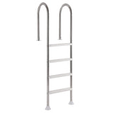 4-Step Stainless Steel Pool Ladder of 2 Handrail for 1371.6 mm Decked Pool
