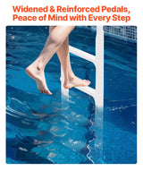 VEVOR Thickened 4-Step Pool Ladder of Double Handrails for 1219.2-1371.6mm Pool - Top-Down View