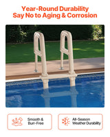 VEVOR 5-Step Inclined Robust Pool Ladder of 2 Handrails for 1219.2-1371.6mm Pool - 45-Degree Angle
