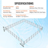 VEVOR Pool Fence 4 x 108 FT Removable Pool Fences for Inground Pools Outdoor - Close-Up Angle