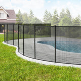 VEVOR Pool Fence 4 x 108 FT Removable Pool Fences for Inground Pools Outdoor - Low Angle