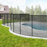 VEVOR Pool Fence, 4 x 12 FT Pool Fences for Inground Pools, Removable Child Safety Pool Fencing, Easy DIY Installation Swimming Pool Fence, 340gms - Close-Up Angle