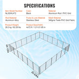 VEVOR Pool Fence, 4 x 72 FT Pool Fences for Inground Pools, Removable Child Safety Pool Fencing, Easy DIY Installation Swimming Pool Fence, 340gms - Close-Up Angle