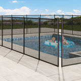 VEVOR Pool Fence, 4 x 72 FT Pool Fences for Inground Pools, Removable Child Safety Pool Fencing, Easy DIY Installation Swimming Pool Fence, 340gms - Low Angle
