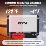 VEVOR 50A MPPT Solar Charge Controller, Auto DC Input, Solar Panel Regulator Charger with Bluetooth Module, 98% Charging Efficiency for Sealed(AGM), Gel, Flooded and Lithium Battery Charging - 45-Degree Angle