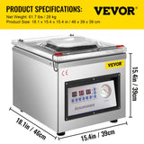 Vevor DZ-260C Digital Vacuum Sealer Food Vacuum Sealing Packing Machine 220V - Close-Up Angle