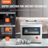 Vevor DZ-400/2F Automatic Vacuum Sealer Food Vacuum Sealing Packing Machine 220V - Front View