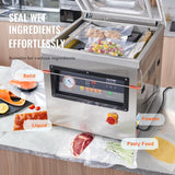 Vevor DZ-400/2F Automatic Vacuum Sealer Food Vacuum Sealing Packing Machine 220V - Rear View
