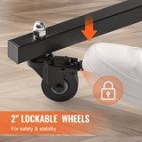 VEVOR Ping Pong Table Foldable Table Tennis Game Table Indoor with Clamp Net - Rear View