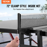 VEVOR Ping Pong Table Foldable Table Tennis Game Table Indoor Outdoor with Net - Front View