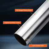VEVOR DIY Universal Exhaust Kit 16 Pieces Exhaust Pipe Kit with Slip-Fit Joint - Close-Up Angle