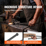 VEVOR Blacksmith Tongs, 463mm Z V-Bit Tongs, Carbon Steel Forge Tongs with A3 Steel Rivets, for Knife Blades, Long Pieces, Circular Forgings, for Beginner and Seasoned Blacksmiths and Bladesmiths - Top-Down View