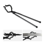 VEVOR Blacksmith Tongs, 463mm Z V-Bit Tongs, Carbon Steel Forge Tongs with A3 Steel Rivets, for Knife Blades, Long Pieces, Circular Forgings, for