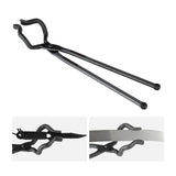 VEVOR Blacksmith Tongs, 463mm Z V-Bit Tongs, Carbon Steel Forge Tongs with A3 Steel Rivets, for Knife Blades, Long Pieces, Circular Forgings, for Beginner and Seasoned Blacksmiths and Bladesmiths - Extra Image