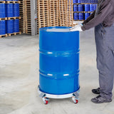 VEVOR 2PCS 250 L Heavy Duty Drum Dolly, 454 kg Load Capacity, Barrel Dolly Cart Drum Caddy, Non Tipping Hand Truck Capacity Dollies with Steel Frame 4 Swivel Casters Wheel, for Drum Handling - Low Angle