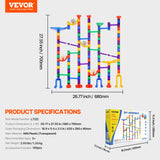 VEVOR Marble Run Set 150 PCS Building STEM Toy Educational Blocks Gift for Kids - Close-Up Angle