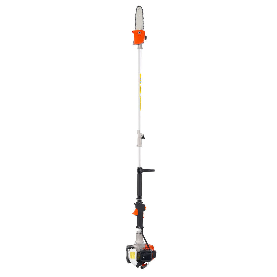 Gas Pole Saw, 25CC 2 Stroke Gas Powered Pole Saws with 20.3 cm Cutting Bar, Cordless Tree Trimmer with 650ml Fuel Tank, 2 to 2.74 m Extendable, Powerful Chainsaw for Tree Trimming Pruning
