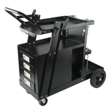 VEVOR Welding Cart, 2-Tier 4 Drawers Welder Cart with 265 LBS Weight Capacity, Swivel Wheels, Tank Storage Safety Chains, Heavy Duty Rolling MIG