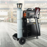 VEVOR Welding Cart, 2-Tier 4 Drawers Welder Cart with 265 LBS Weight Capacity, Swivel Wheels, Tank Storage Safety Chains, Heavy Duty Rolling MIG Welder Cart for Mig Welder and Plasma Cutter - Low Angle