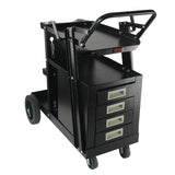 VEVOR Welding Cart, 2-Tier 4 Drawers Welder Cart with 265 LBS Weight Capacity, Swivel Wheels, Tank Storage Safety Chains, Heavy Duty Rolling MIG