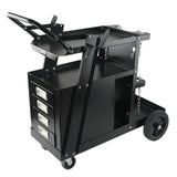 VEVOR Welding Cart, 2-Tier 4 Drawers Welder Cart with 265 LBS Weight Capacity, Swivel Wheels, Tank Storage Safety Chains, Heavy Duty Rolling MIG