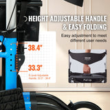 VEVOR 2 in 1 Rollator Walker & Transport Chair for Seniors, Folding Rolling Walker Wheelchair Combo & Footrests, Lightweight Aluminum Mobility Walker with Adjustable Handle, All Terrain Wheels, 136KG - Top-Down View