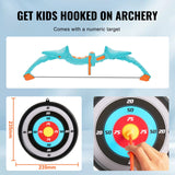 VEVOR Kids Bow and Arrow Set LED Light Up Outdoor Archery Kit Children 10 Arrows - 45-Degree Angle