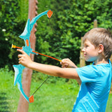 VEVOR Kids Bow and Arrow Set LED Light Up Outdoor Archery Kit Children 10 Arrows - Low Angle