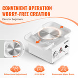 VEVOR Mini Pottery Wheel Electric Ceramic Wheel Machine 0-320RPM Speed White - Side View