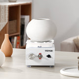 VEVOR Mini Pottery Wheel Electric Ceramic Wheel Machine 0-320RPM Speed White - Low Angle