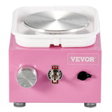 Mini Pottery Wheel Electric Ceramic Wheel Machine 0-320RPM Speed Pink