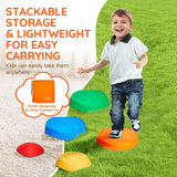 VEVOR Kids Balance Stepping Stones Sensory Obstacle Course 5 PCS Outdoor Indoor - Rear View