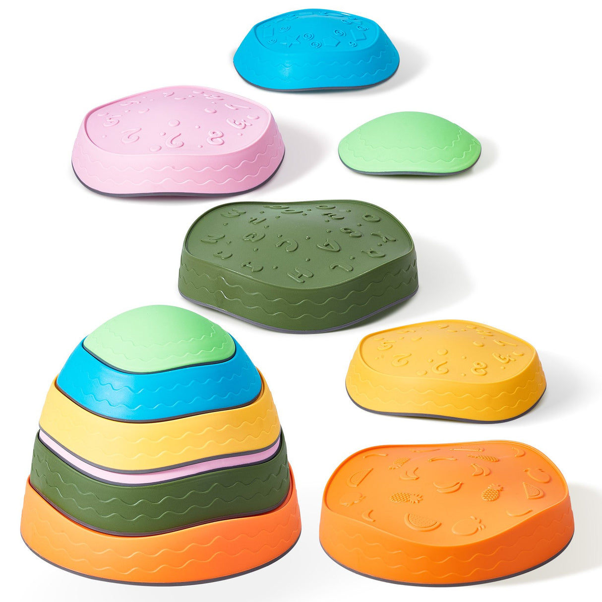 VEVOR Kids Balance Stepping Stones Sensory Obstacle Course 6 PCS Outdoor Indoor